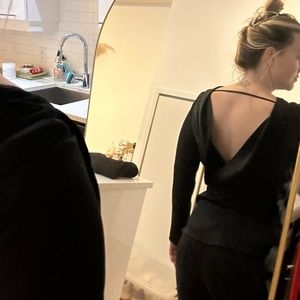 Dynamite open back long sleeve blouse